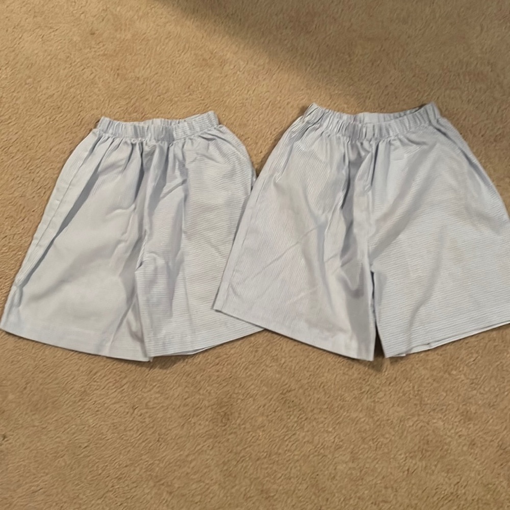 Boys Light Blue Gingham Shorts